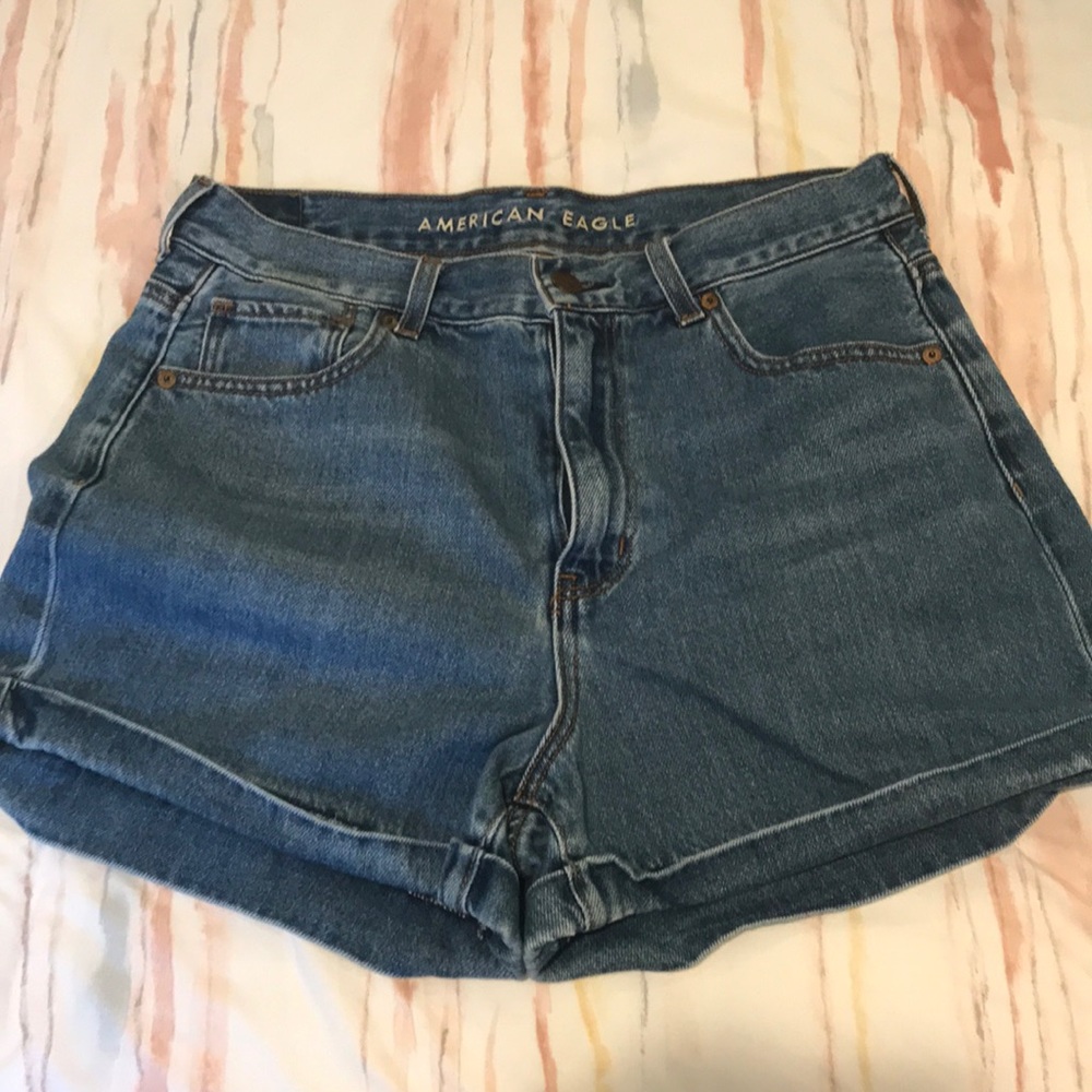 American Eagle high-waisted denim mom shorts